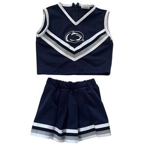 Little King Kids Two-Piece Penn State Cheerleader Uniform, Blue White Size 6